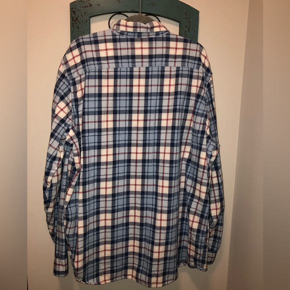 Men’s blue & red plaid button down American eagle shirt athletic fit xxl - Picture 2 of 4